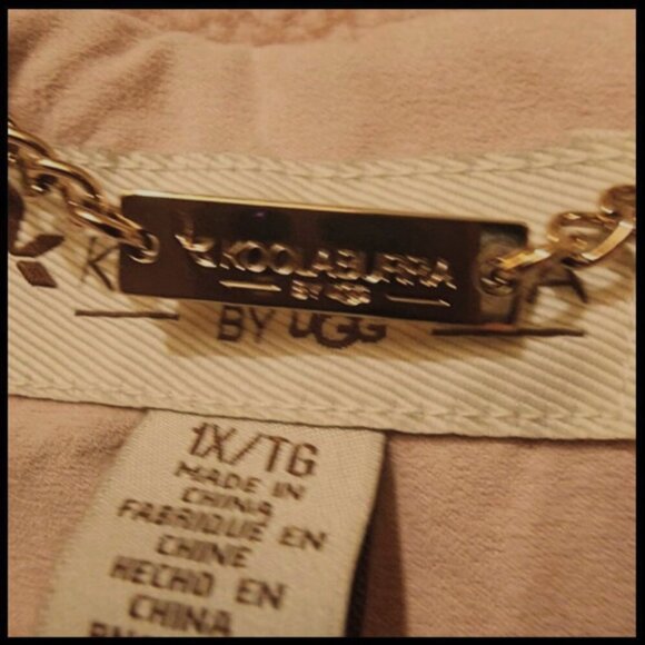 Koolaburra by UGG Shacket 1X Blush Faux Sherpa with Button Off Hood Poly. Lining - Picture 5 of 16